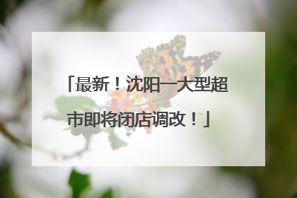 最新！沈阳一大型超市即将闭店调改！