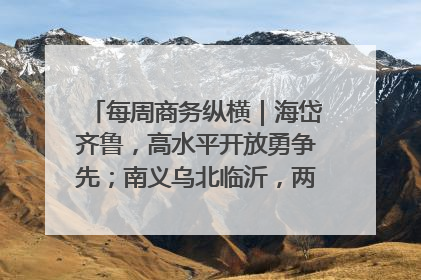 每周商务纵横｜海岱齐鲁，高水平开放勇争先；南义乌北临沂，两扇窗里观外贸