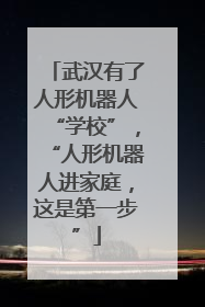武汉有了人形机器人“学校”，“人形机器人进家庭，这是第一步”