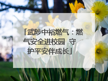 武陟中裕燃气：燃气安全进校园  守护平安伴成长