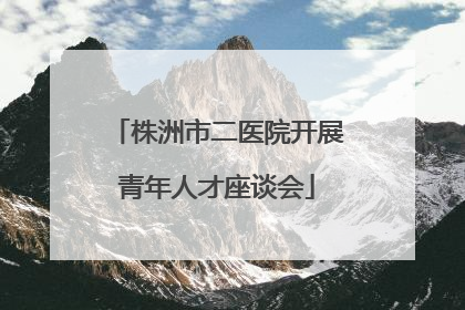 株洲市二医院开展青年人才座谈会
