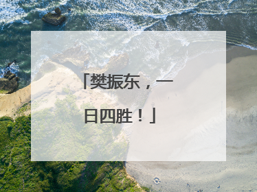 樊振东，一日四胜！
