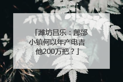 潍坊昌乐：鄌郚小镇何以年产电吉他200万把？