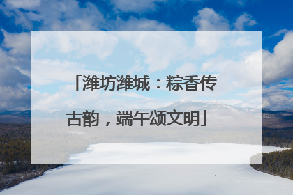 潍坊潍城：粽香传古韵，端午颂文明