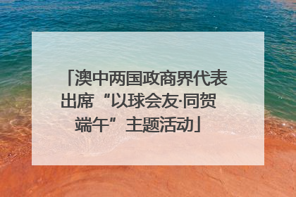 澳中两国政商界代表出席“以球会友·同贺端午”主题活动