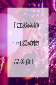 江苏南通：可爱动物品美食
