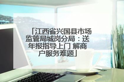 江西省兴国县市场监管局城岗分局：送年报指导上门 解商户服务难题