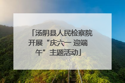 汤阴县人民检察院开展“庆六一 迎端午”主题活动