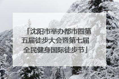 沈阳市举办都市圈第五届徒步大会暨第七届全民健身国际徒步节