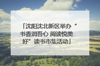 沈阳沈北新区举办“书香润吾心 阅读悦美好”读书市集活动