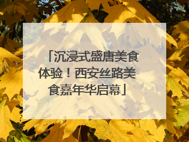 沉浸式盛唐美食体验！西安丝路美食嘉年华启幕