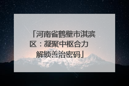 河南省鹤壁市淇滨区：凝聚中枢合力 解锁善治密码