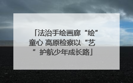 法治手绘画廊“绘”童心 高原检察以“艺”护航少年成长路
