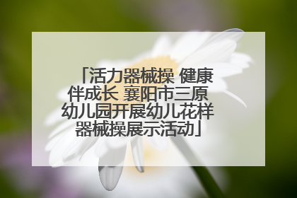 活力器械操 健康伴成长 襄阳市三原幼儿园开展幼儿花样器械操展示活动