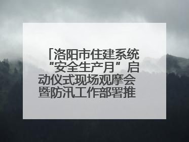 洛阳市住建系统“安全生产月”启动仪式现场观摩会暨防汛工作部署推进会近日举行