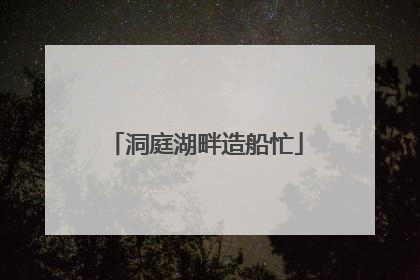 洞庭湖畔造船忙
