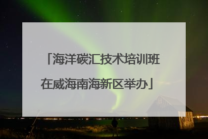 海洋碳汇技术培训班在威海南海新区举办