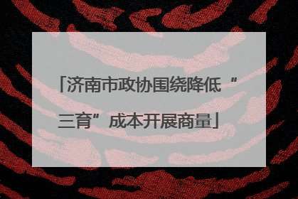 济南市政协围绕降低“三育”成本开展商量