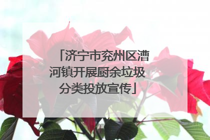 济宁市兖州区漕河镇开展厨余垃圾分类投放宣传
