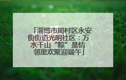 淄博市周村区永安街街道光明社区：万水千山“粽”是情 邻里欢聚迎端午