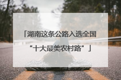 湖南这条公路入选全国“十大最美农村路”