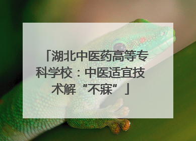 湖北中医药高等专科学校：中医适宜技术解“不寐”