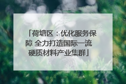 荷塘区：优化服务保障 全力打造国际一流硬质材料产业集群