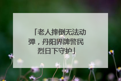 老人摔倒无法动弹，丹阳界牌警民烈日下守护