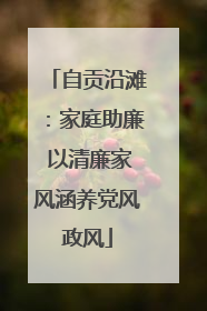 自贡沿滩：家庭助廉 以清廉家风涵养党风政风
