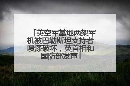 英空军基地两架军机被巴勒斯坦支持者喷漆破坏，英首相和国防部发声