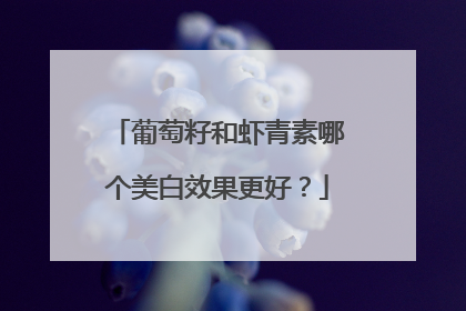 葡萄籽和虾青素哪个美白效果更好？