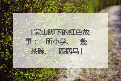 蒙山脚下的红色故事：一所小学、一盏茶碗、一匹病马