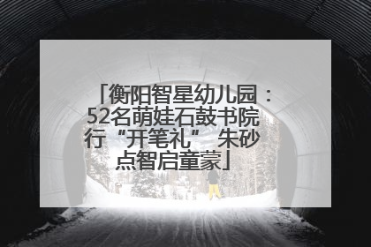 衡阳智星幼儿园：52名萌娃石鼓书院行“开笔礼” 朱砂点智启童蒙
