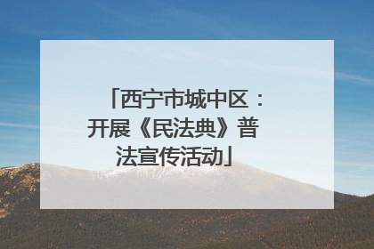 西宁市城中区：开展《民法典》普法宣传活动