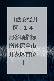 西安经开区：1-4月多项指标增速居全市开发区首位