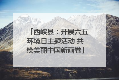 西峡县：开展六五环境日主题活动 共绘美丽中国新画卷