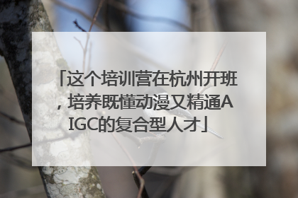 这个培训营在杭州开班，培养既懂动漫又精通AIGC的复合型人才
