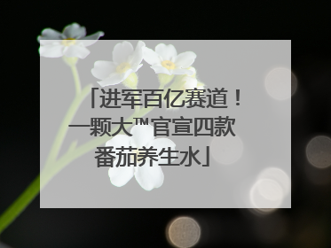进军百亿赛道！一颗大™官宣四款番茄养生水