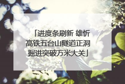 进度条刷新 雄忻高铁五台山隧道正洞掘进突破万米大关