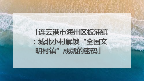 连云港市海州区板浦镇：城北小村解锁“全国文明村镇”成就的密码