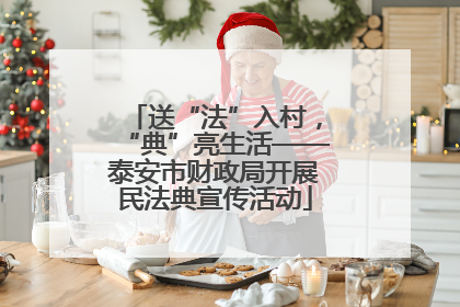 送“法”入村，“典”亮生活——泰安市财政局开展民法典宣传活动