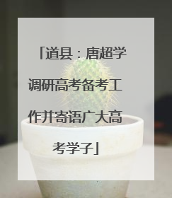 道县：唐超学调研高考备考工作并寄语广大高考学子