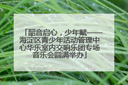 韶音启心，少年赋——海淀区青少年活动管理中心华乐室内交响乐团专场音乐会圆满举办