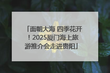 面朝大海 四季花开！2025厦门海上旅游推介会走进贵阳