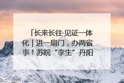 长来长往·见证一体化｜进一扇门，办两省事！苏皖“孪生”丹阳如何做到的？