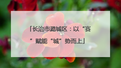 长治市潞城区：以“赛”赋能“城”势而上