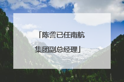 陈詟已任南航集团副总经理