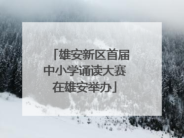 雄安新区首届中小学诵读大赛在雄安举办