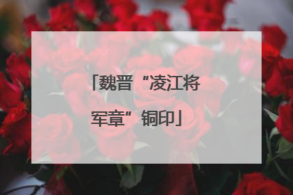 魏晋“凌江将军章”铜印