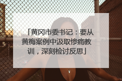 黄冈市委书记：要从黄梅案例中汲取惨痛教训，深刻检讨反思